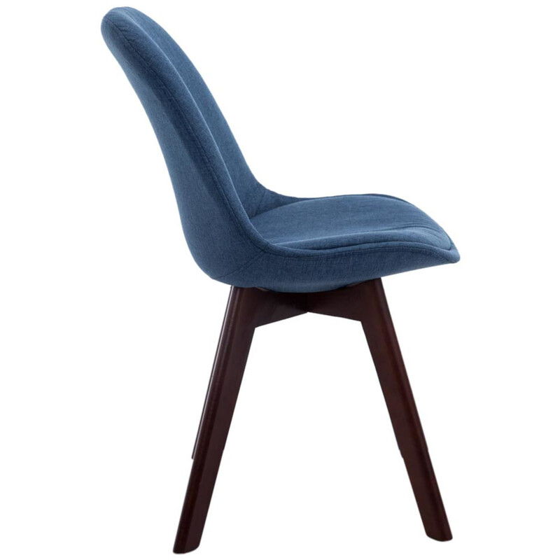 Eleganta bekväma stolar med tyg och trädetaljer