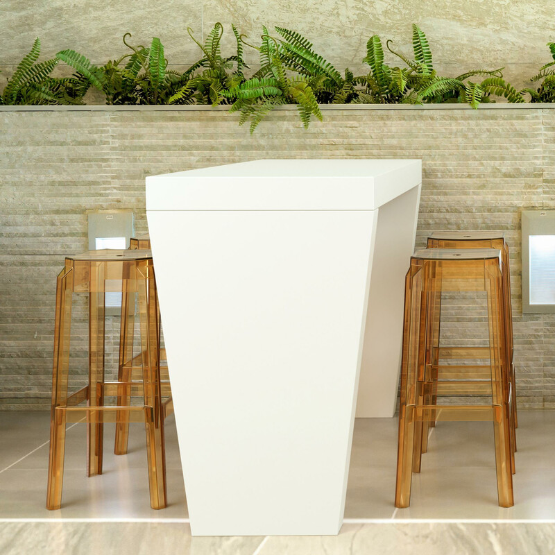 Modern och väderbeständig stapelbar barstol Fox 75 cm