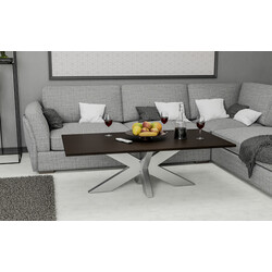 Borstade bordsben i rostfritt stål med golvskydd