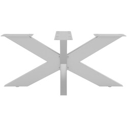 Borstade bordsben i rostfritt stål med golvskydd