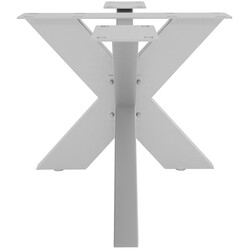 Borstade bordsben i rostfritt stål med golvskydd