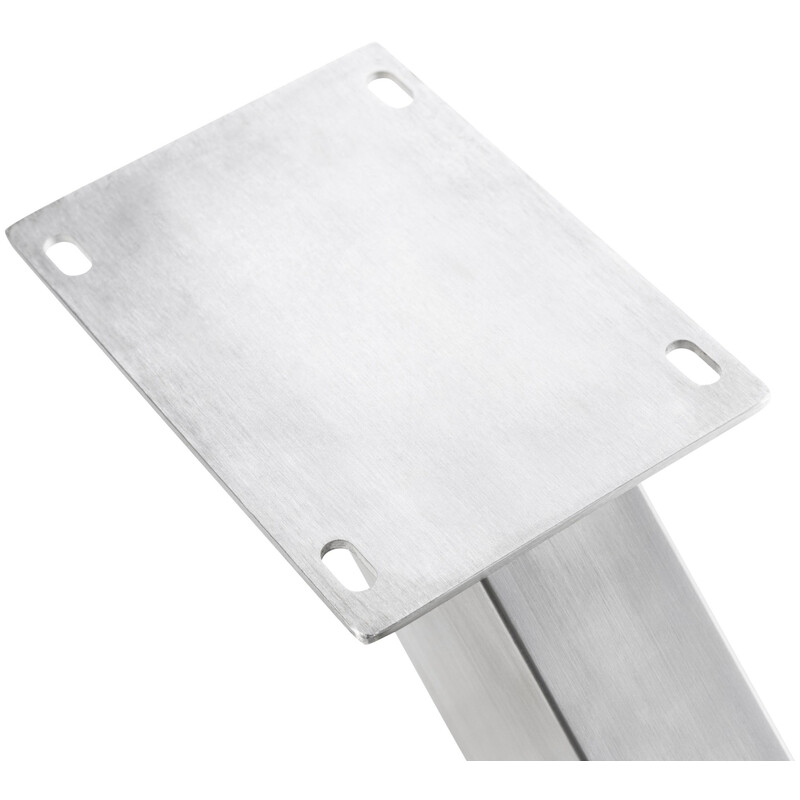 Borstade bordsben i rostfritt stål med golvskydd