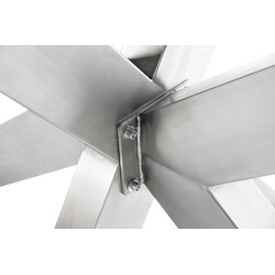 Borstade bordsben i rostfritt stål med golvskydd