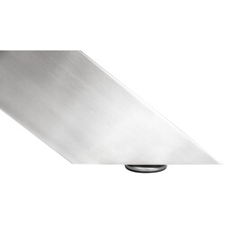 Borstade bordsben i rostfritt stål med golvskydd