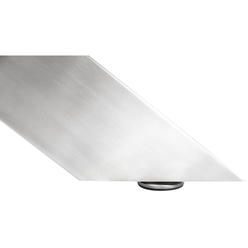 Borstade bordsben i rostfritt stål med golvskydd