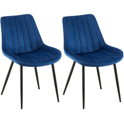 Eleganta matstolar med sammetsklädsel och stabil metallstomme