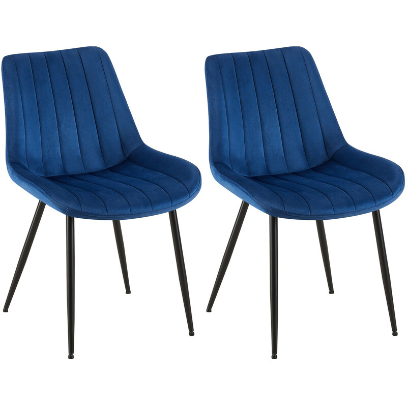 Eleganta matstolar med sammetsklädsel och stabil metallstomme