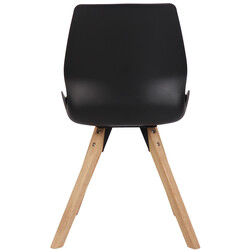 Bekväm besöksstol med hållbar träbas och materialval