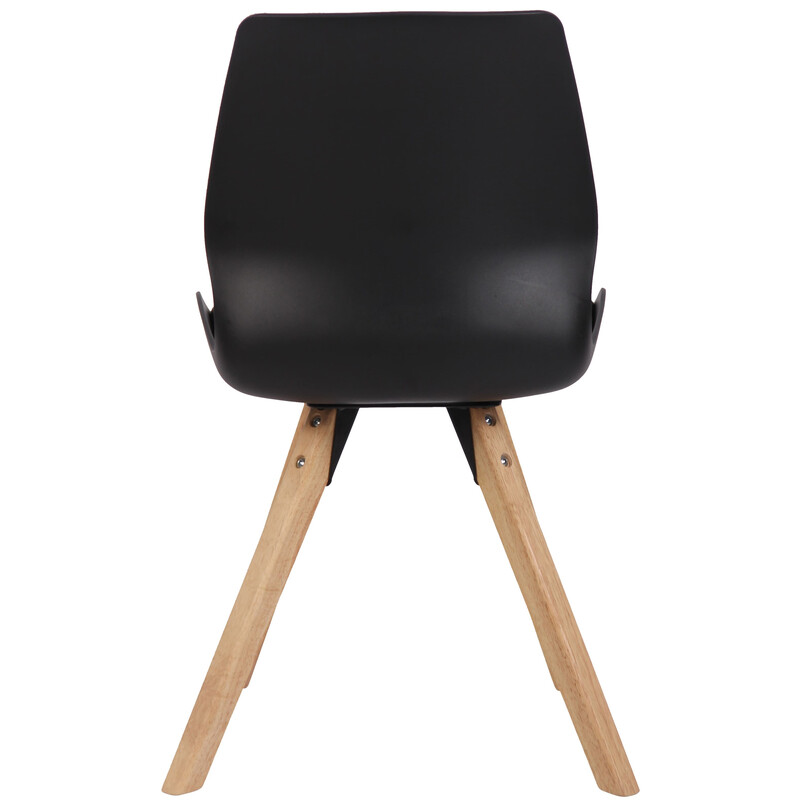 Bekväm besöksstol med hållbar träbas och materialval