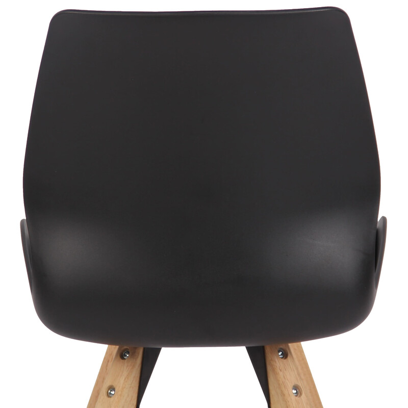 Bekväm besöksstol med hållbar träbas och materialval