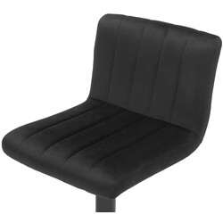 Jamie-barstol i sammet med justerbar höjd och svängbar funktion