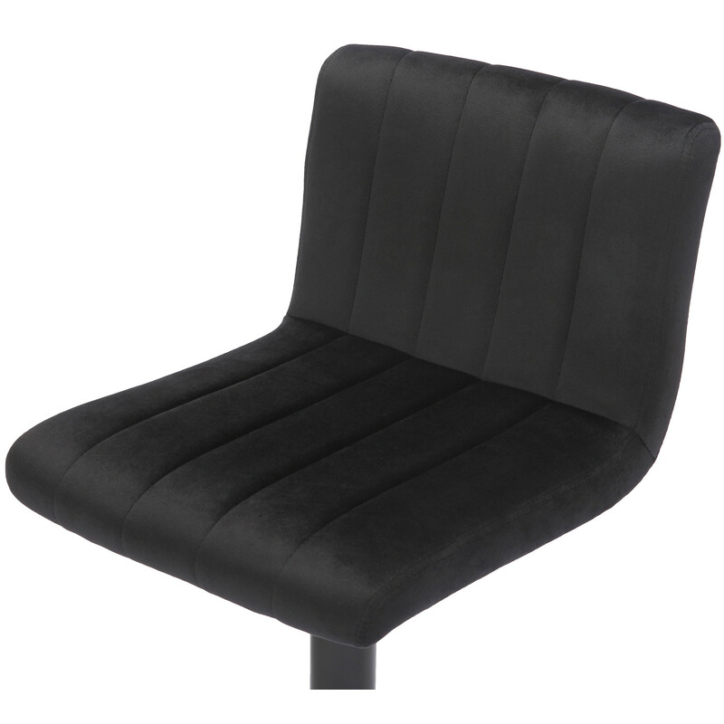 Jamie-barstol i sammet med justerbar höjd och svängbar funktion