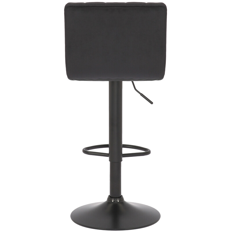 Jamie-barstol i sammet med justerbar höjd och svängbar funktion