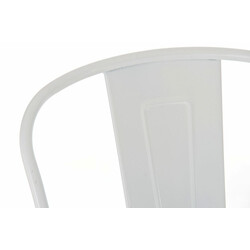 Klassisk hållbar barstol med högt ryggstöd i metall