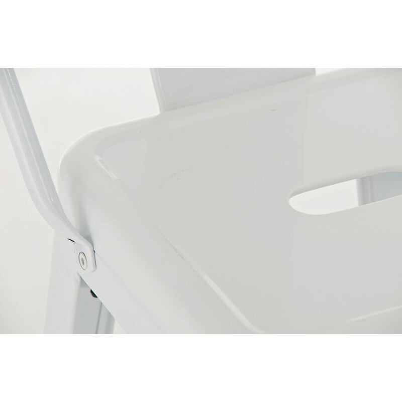 Klassisk hållbar barstol med högt ryggstöd i metall