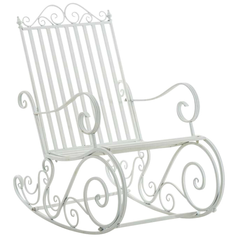 Antikstil gungstolar i järn för inomhus och utomhus