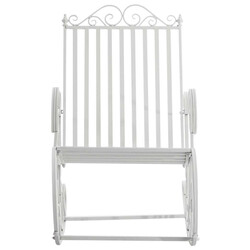 Antikstil gungstolar i järn för inomhus och utomhus