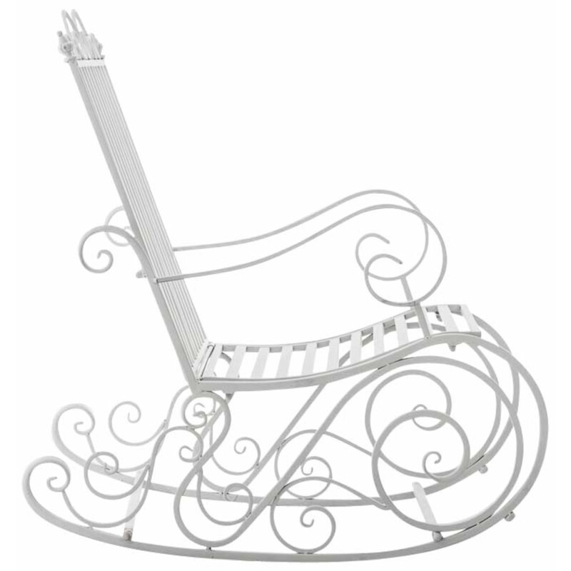 Antikstil gungstolar i järn för inomhus och utomhus