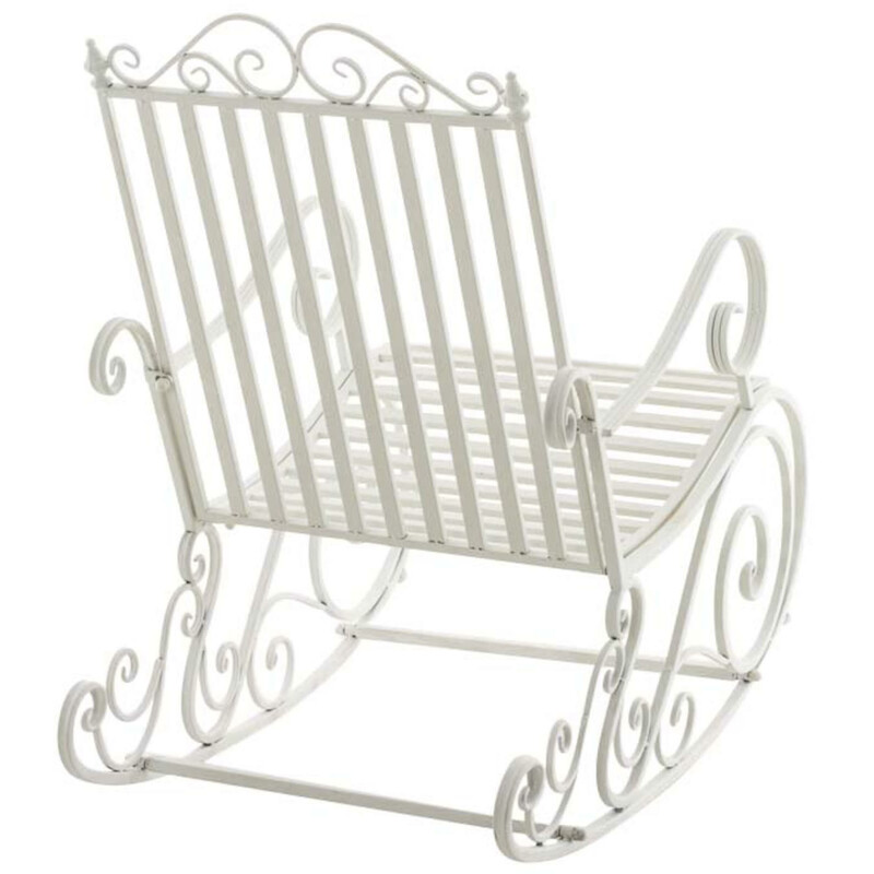 Antikstil gungstolar i järn för inomhus och utomhus