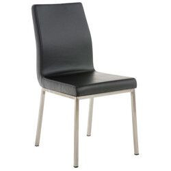 Eleganta matstolar i konstläder med hög ryggstöd