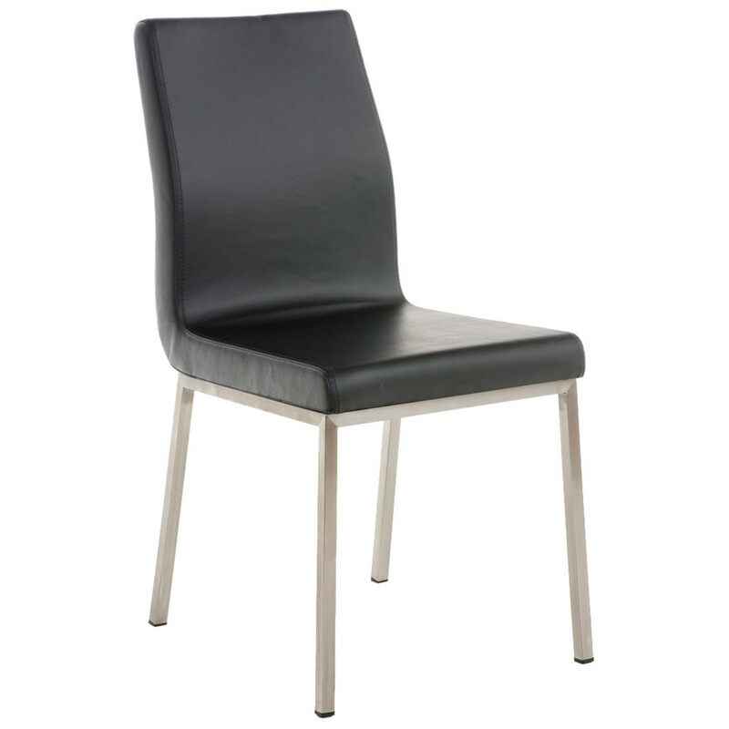 Eleganta matstolar i konstläder med hög ryggstöd