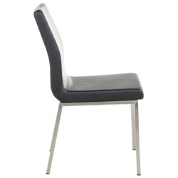 Eleganta matstolar i konstläder med hög ryggstöd