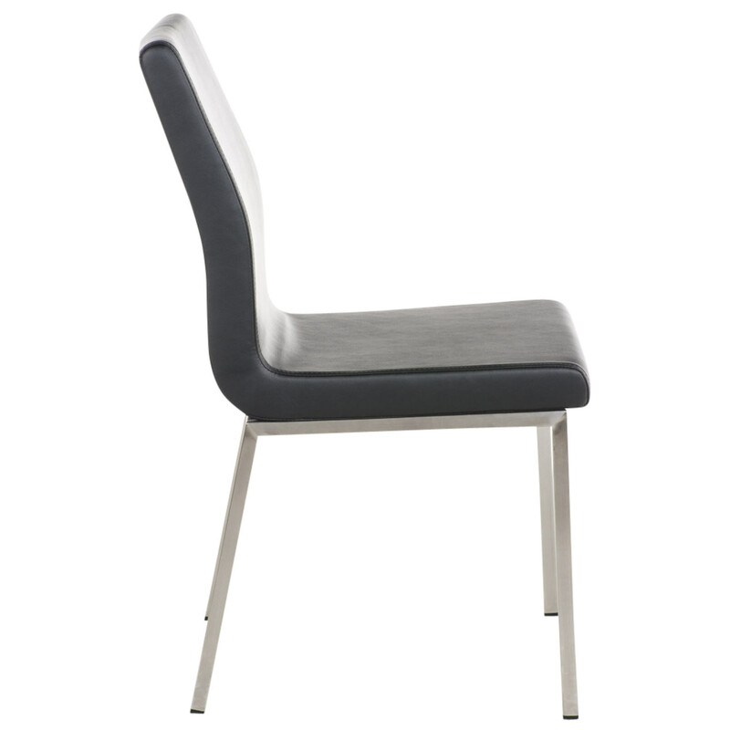 Eleganta matstolar i konstläder med hög ryggstöd