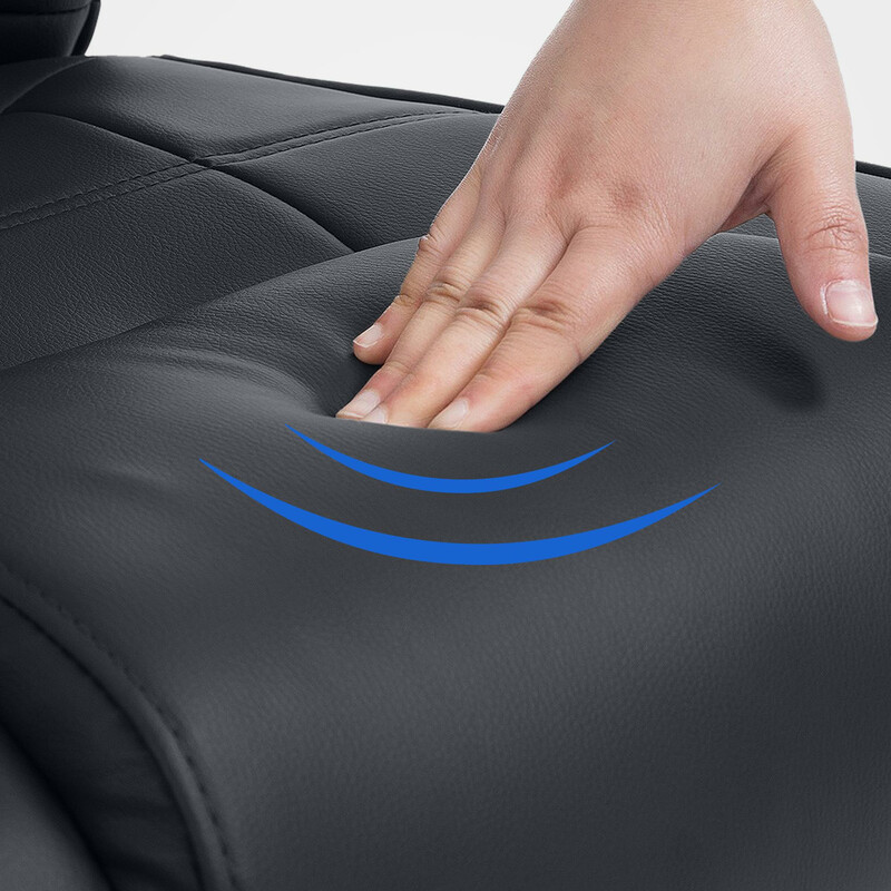 Elegant gungstolsduo i metall med quiltat konstläder