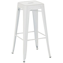 Industriell metallpall med fotstöd och stapelbar design