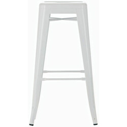 Industriell metallpall med fotstöd och stapelbar design