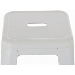 Industriell metallpall med fotstöd och stapelbar design