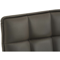 Eleganta höjdjusterbara matstolar i konstläder med kromad ram