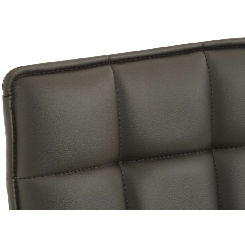 Eleganta höjdjusterbara matstolar i konstläder med kromad ram