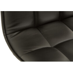 Eleganta höjdjusterbara matstolar i konstläder med kromad ram