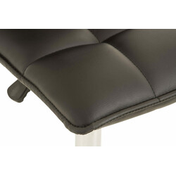 Eleganta höjdjusterbara matstolar i konstläder med kromad ram