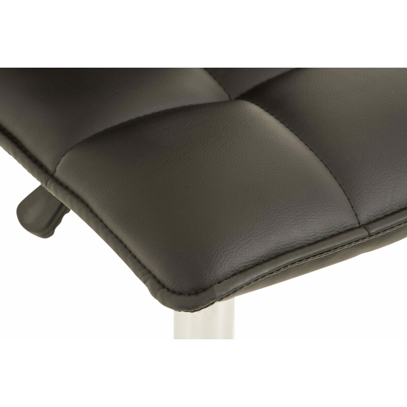 Eleganta höjdjusterbara matstolar i konstläder med kromad ram