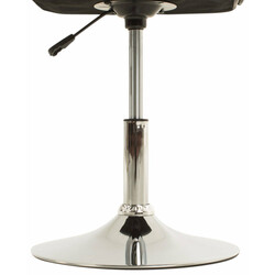 Eleganta höjdjusterbara matstolar i konstläder med kromad ram