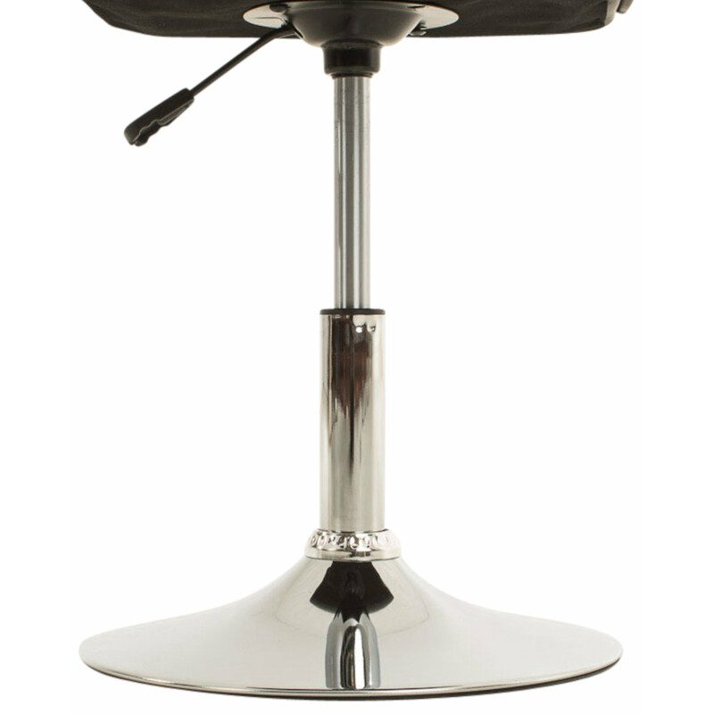 Eleganta höjdjusterbara matstolar i konstläder med kromad ram