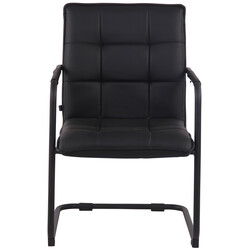 Elegant och bekväm matstol med konstläder och metallram