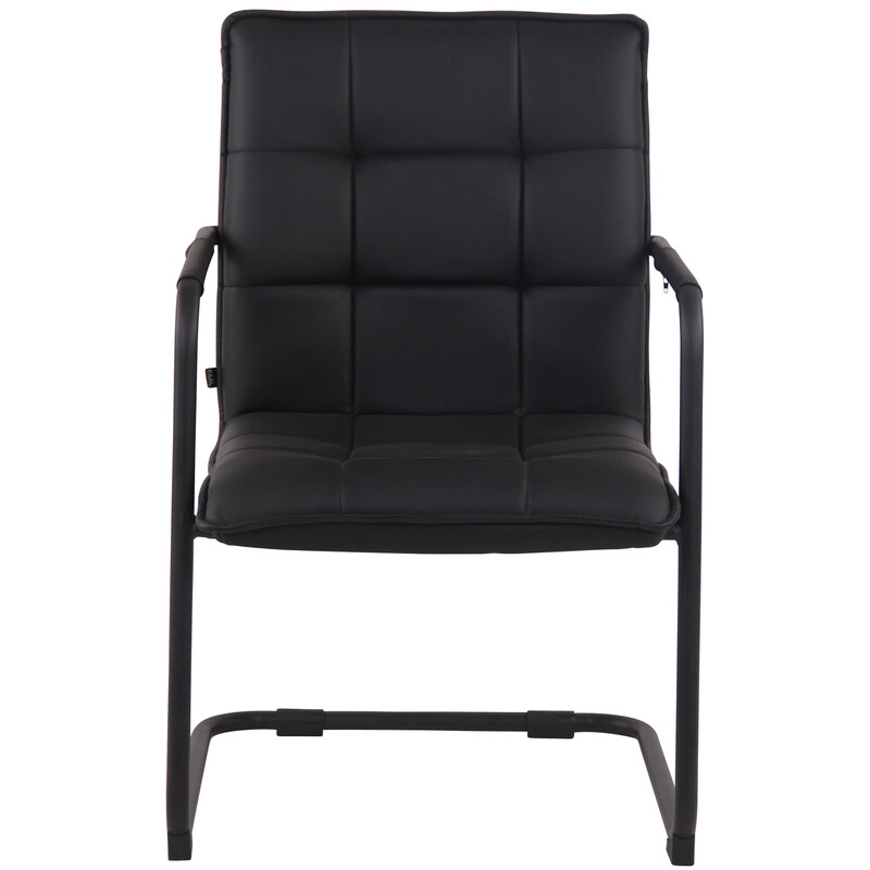 Elegant och bekväm matstol med konstläder och metallram