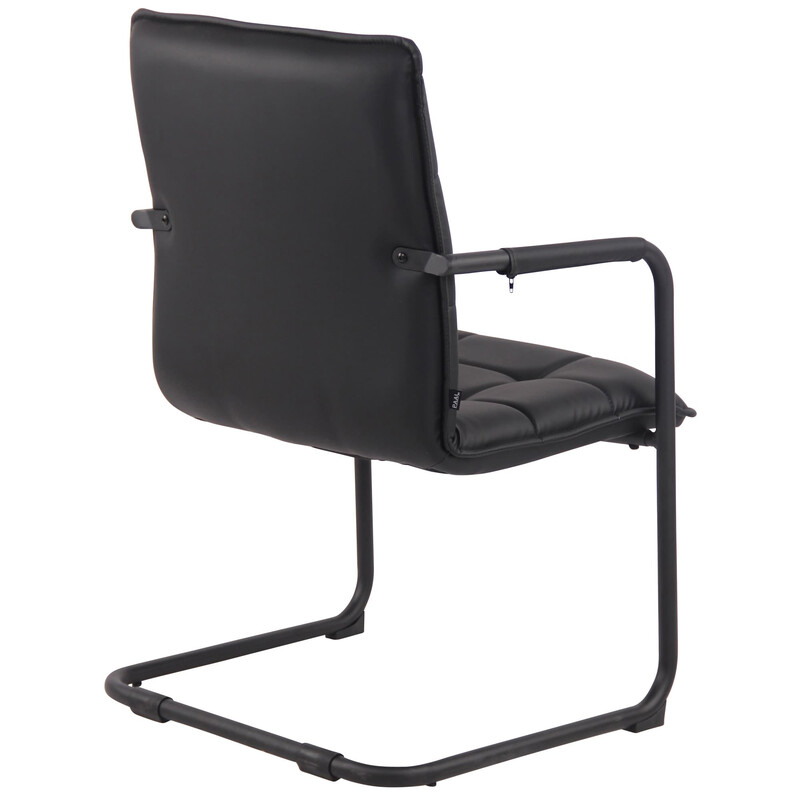 Elegant och bekväm matstol med konstläder och metallram