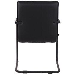 Elegant och bekväm matstol med konstläder och metallram