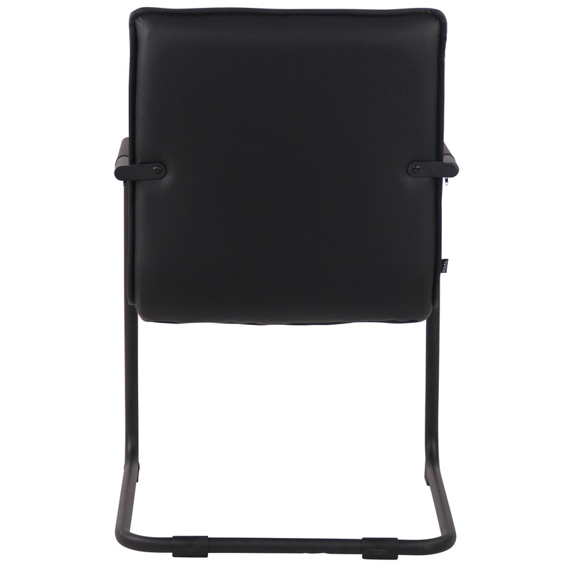 Elegant och bekväm matstol med konstläder och metallram