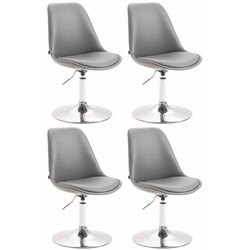 Modern justerbar stol i konstläder med metallbas