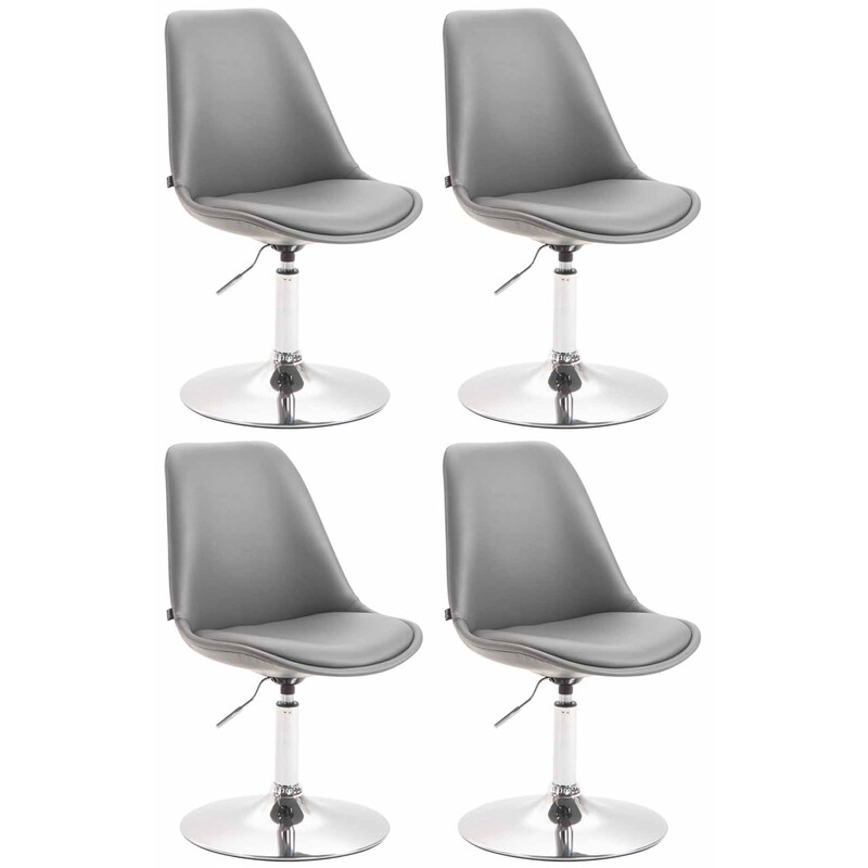 Modern justerbar stol i konstläder med metallbas