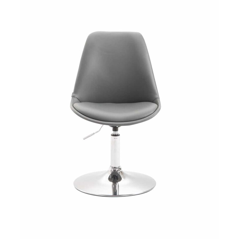 Modern justerbar stol i konstläder med metallbas