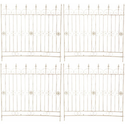 Rustikt trädgårdsstaket i järn för klätterväxter 116x124 cm