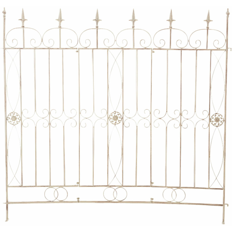 Rustikt trädgårdsstaket i järn för klätterväxter 116x124 cm