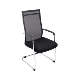 Eleganta ergonomiska besöksstolar med nätklädsel och krombas