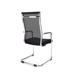 Eleganta ergonomiska besöksstolar med nätklädsel och krombas